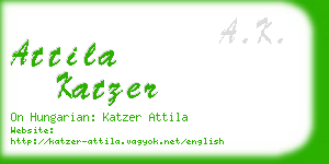 attila katzer business card